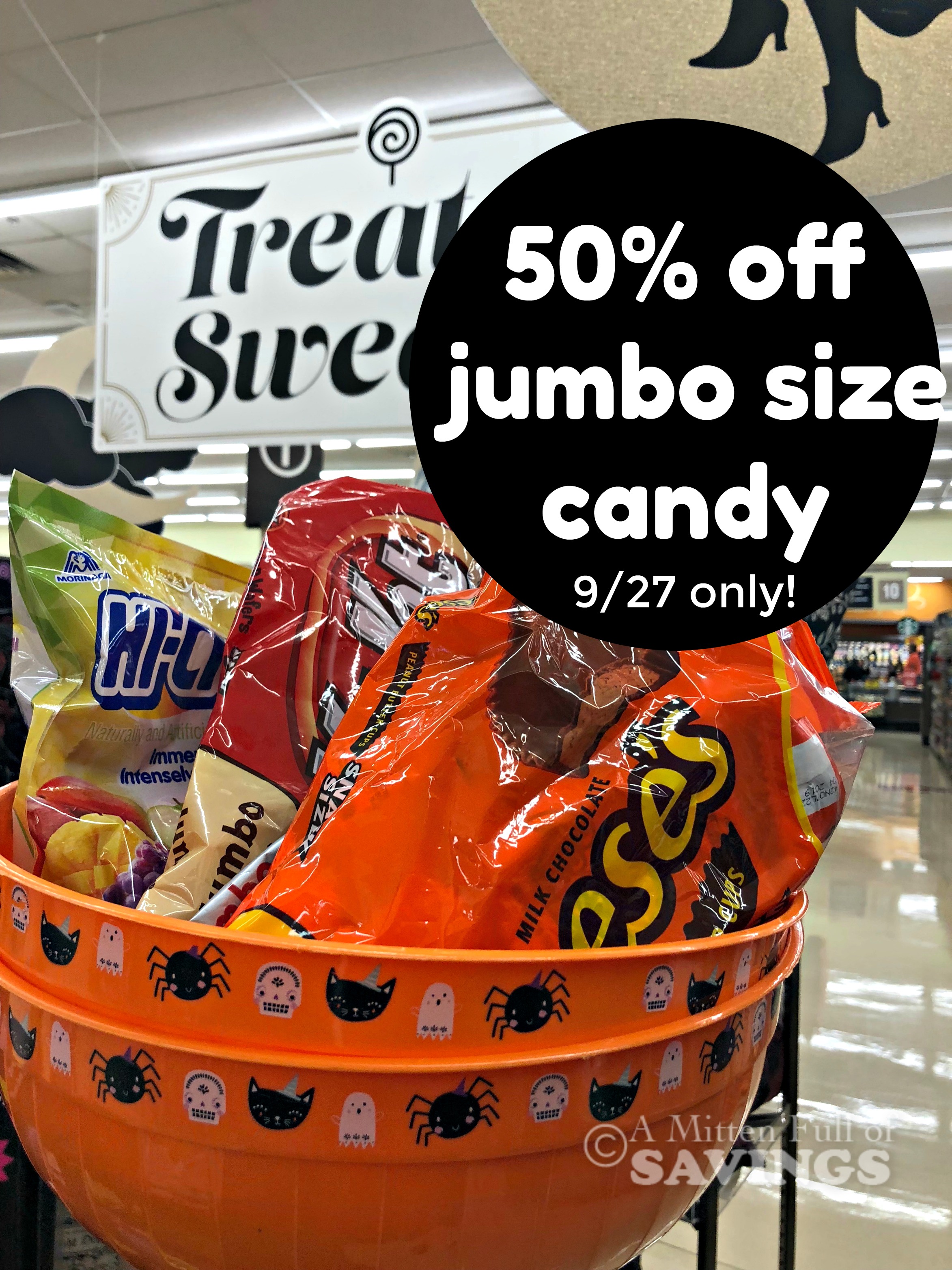 Kroger Flash Sale 50 off Halloween Candy Thursday ONLY (9/27