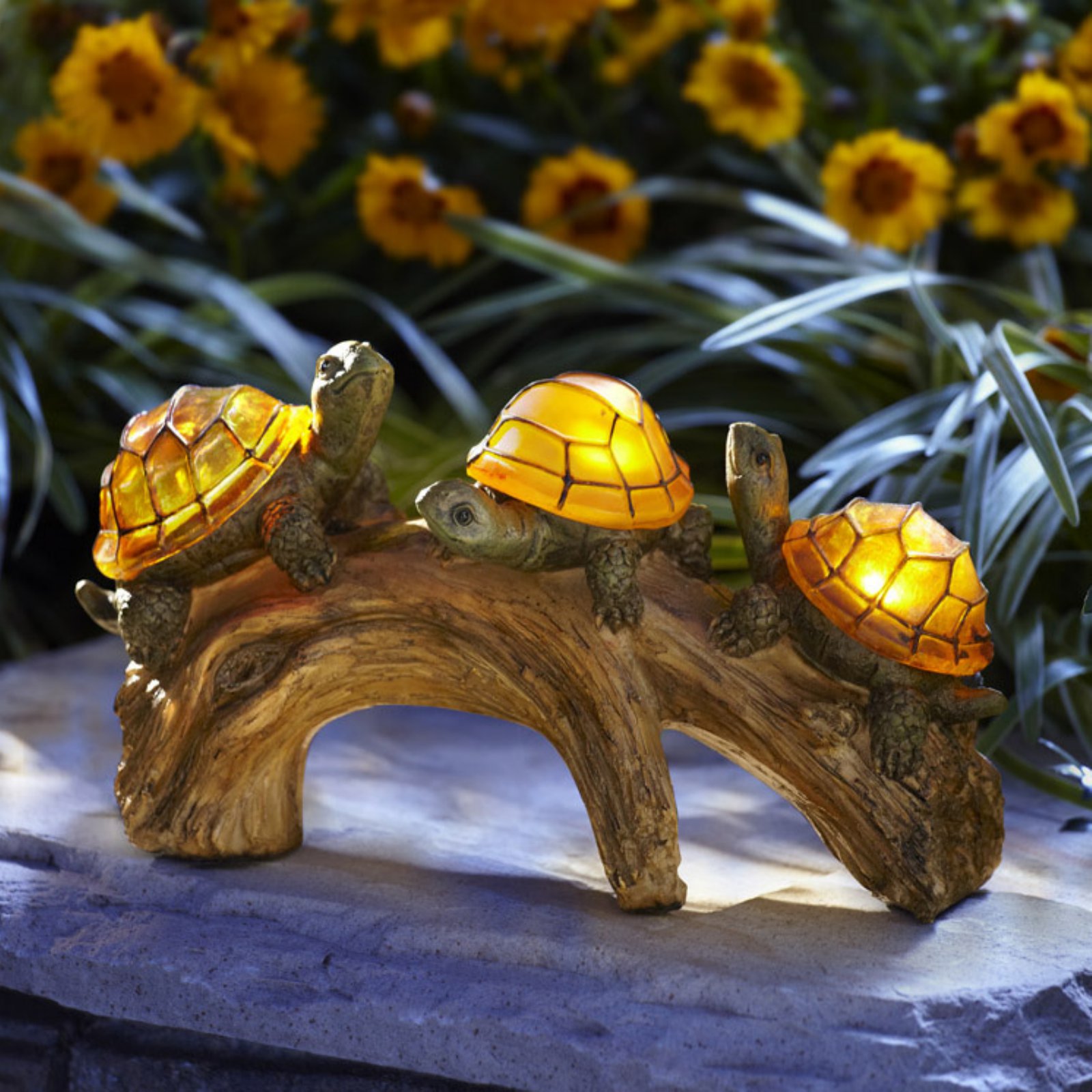 solar powered garden turtle